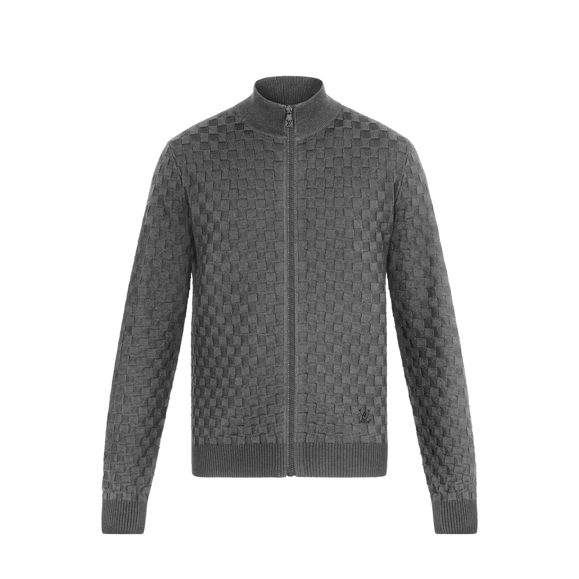 Damier Signature Zip-Through Cardigan - 1