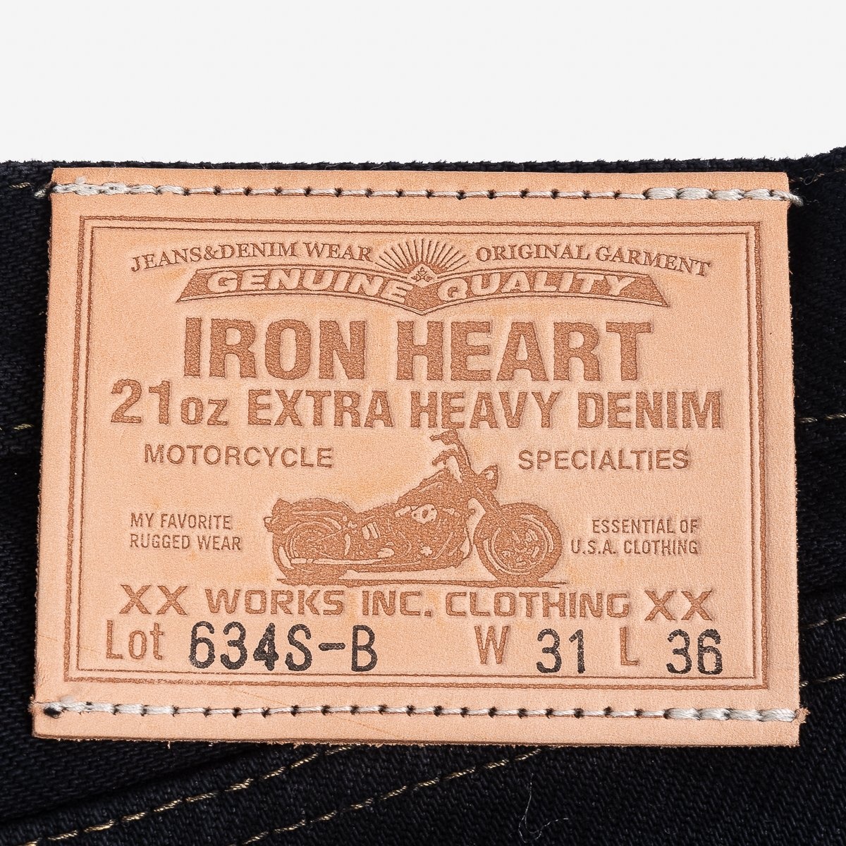 IH-634S-B 21oz Selvedge Denim Straight Cut Jeans - Indigo Overdyed Black - 9