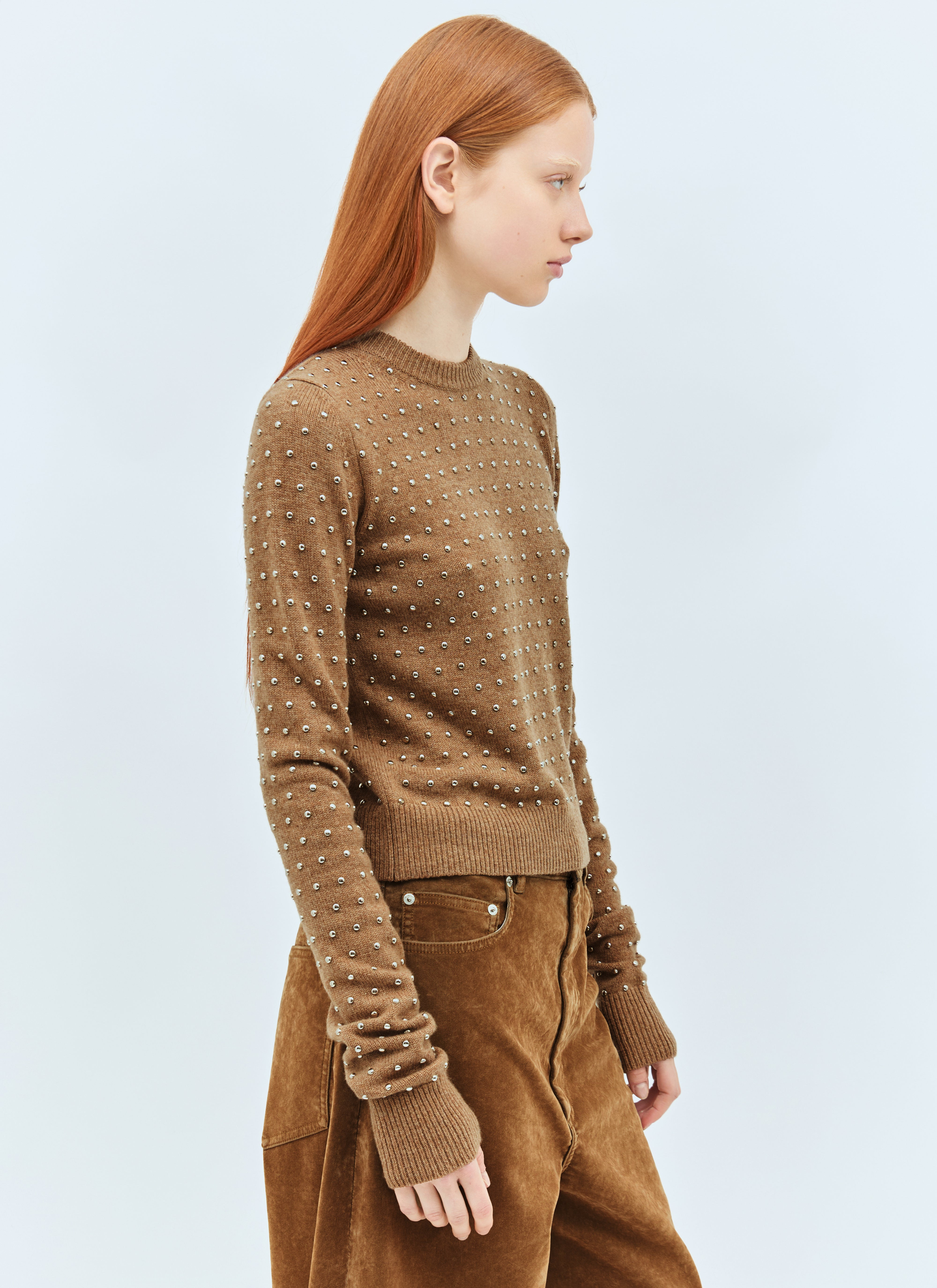 Sportmax Women Studded Wool-Blend Sweater - 4