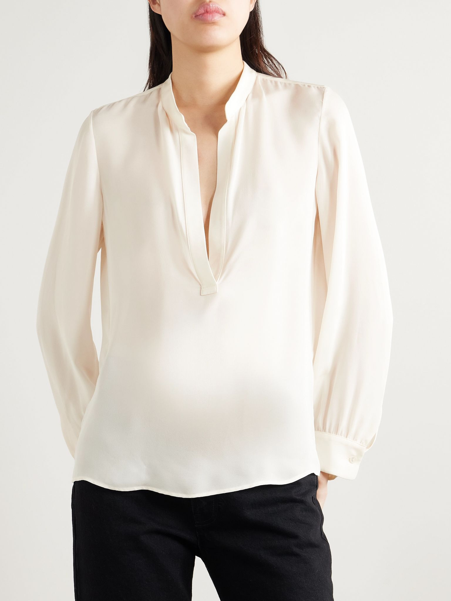 Montaine silk-georgette blouse Ivory - 3