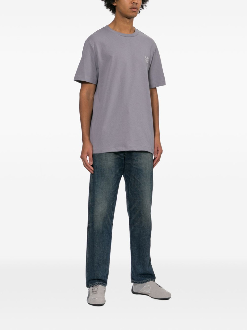 A.P.C. logo-embroidered round neck T-shirt outlook