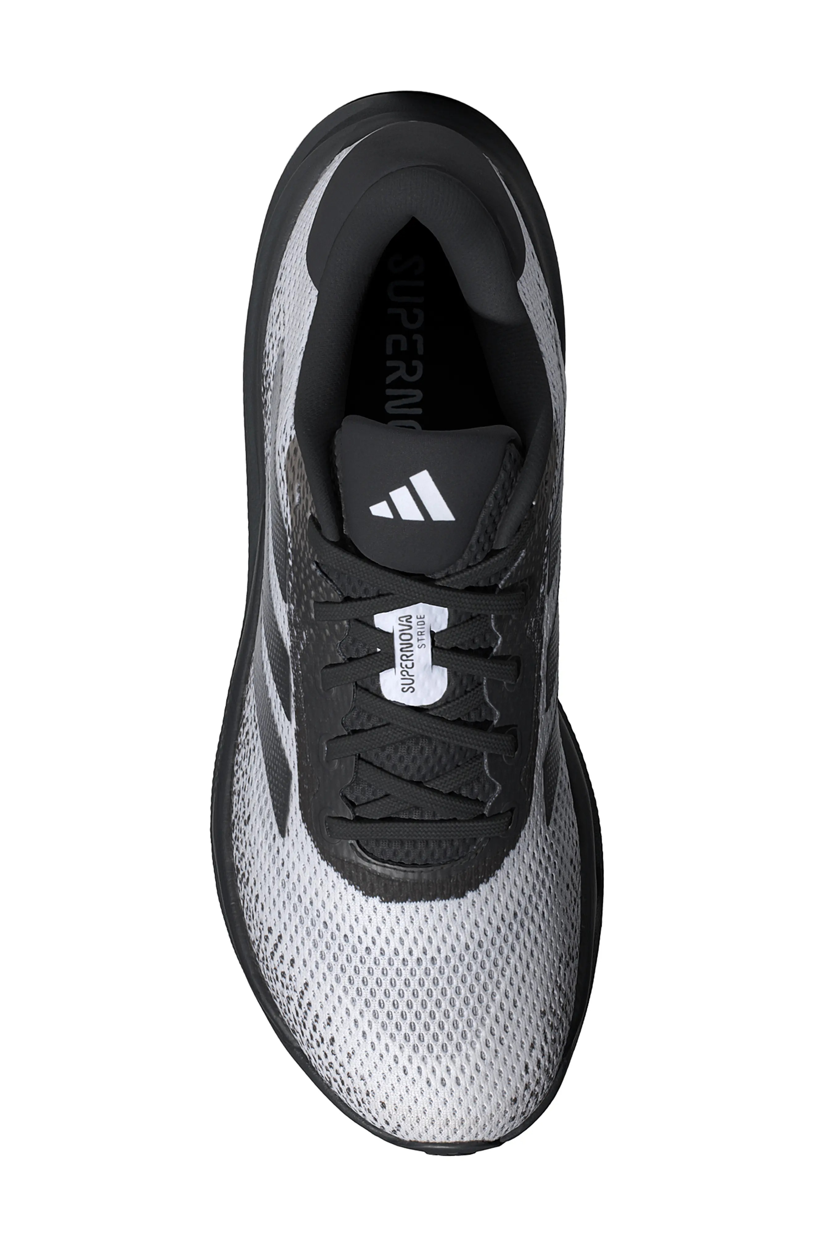 Supernova Stride Running Shoe in Black/White/Black - 4