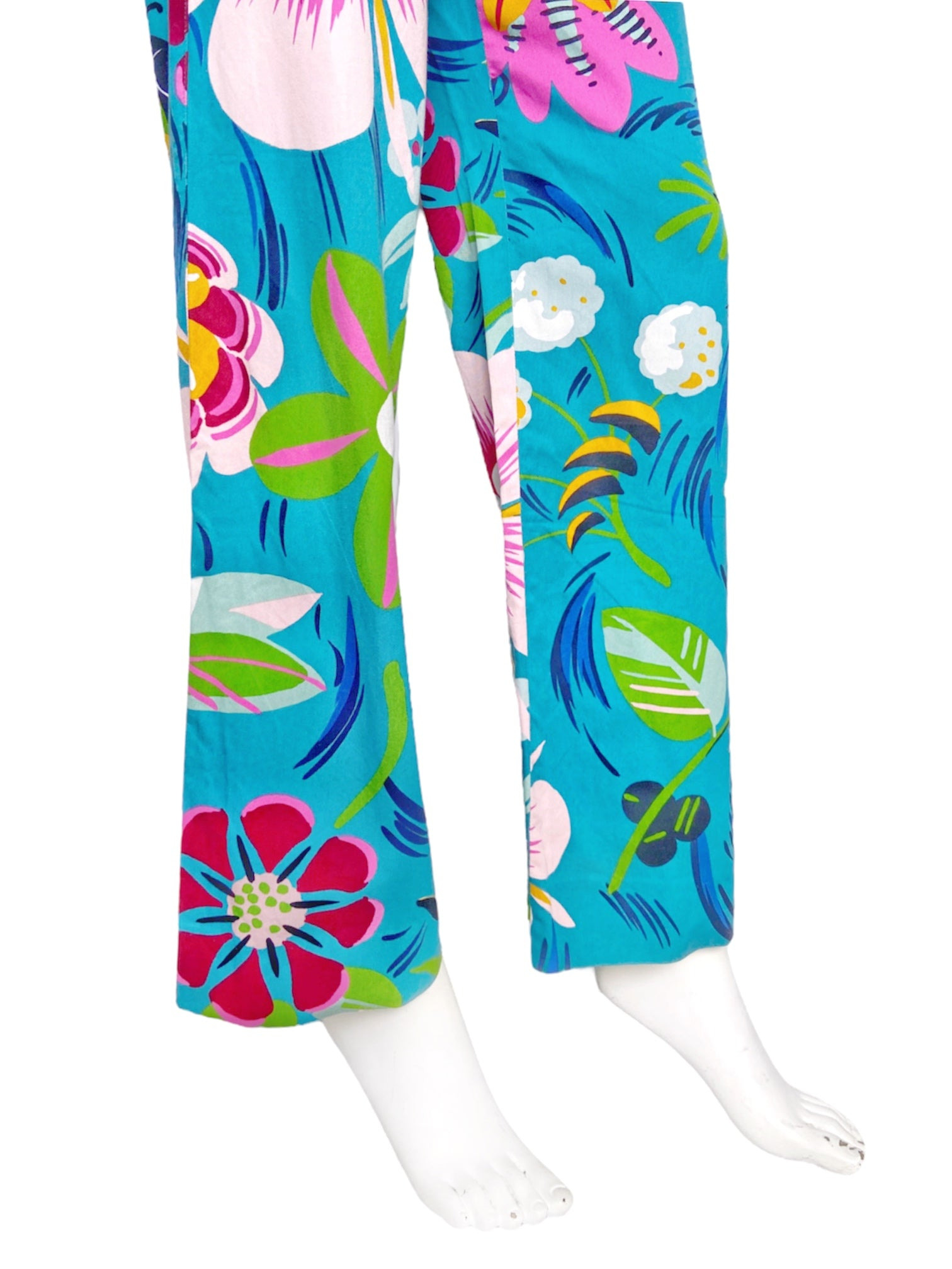 Gucci Spring 1999 Tom Ford Iconic Runway Blue Floral Pants 42 - 6