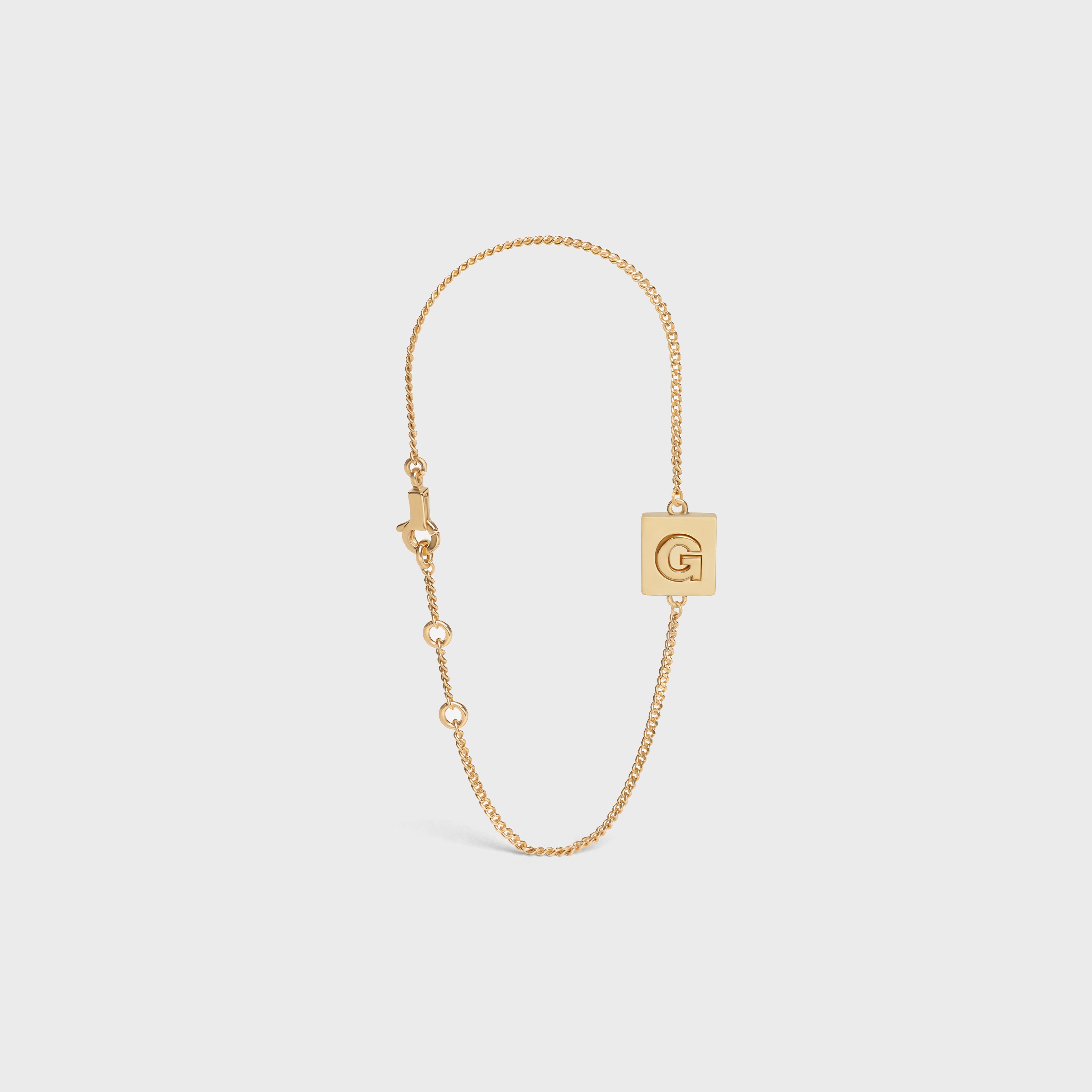 Alphabet G Bracelet in Brass with Gold Finish - 2