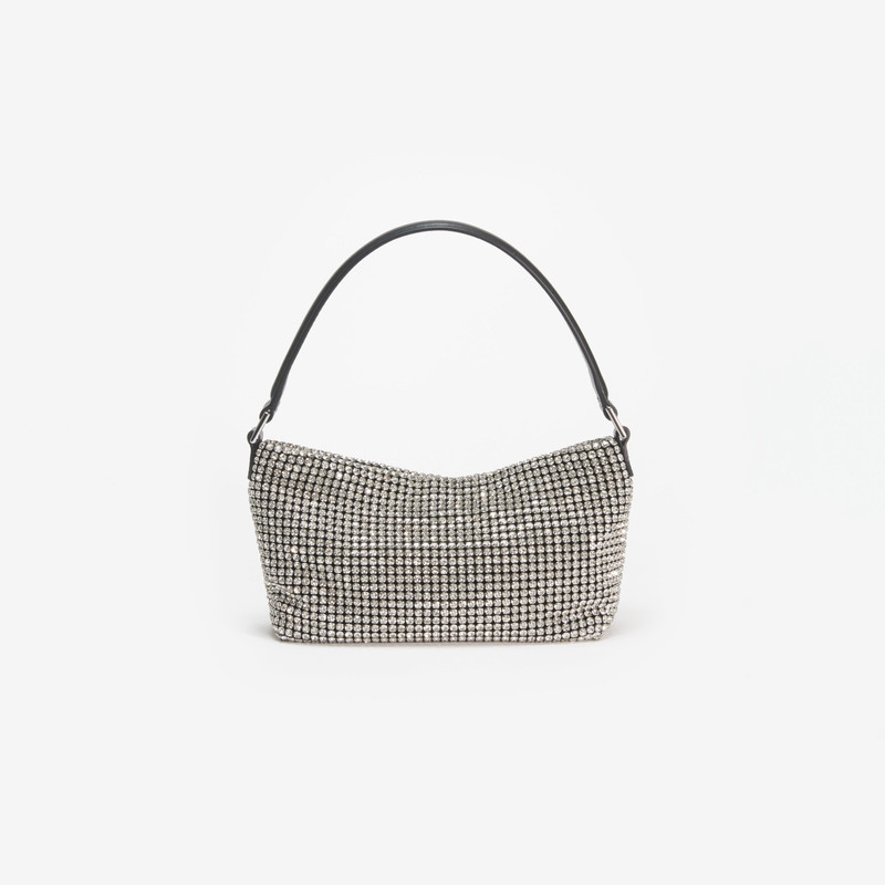 Silver Diamante Small Hobo Bag 3