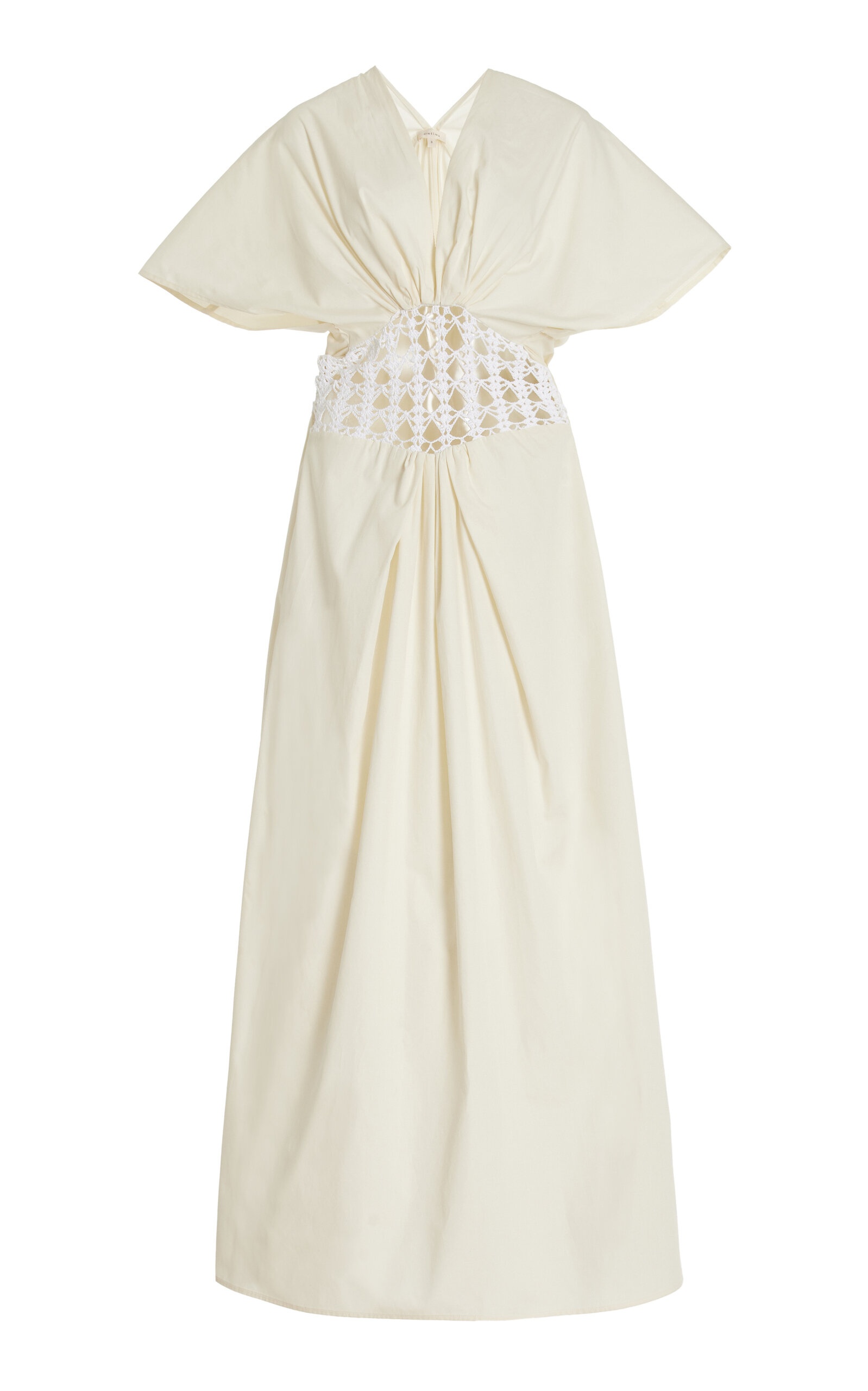 Exclusive Crochet-Detailed Cotton Maxi Dress neutral - 1