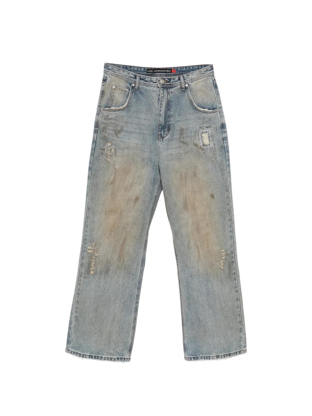 Destroyed Wide-Leg Jeans - 1