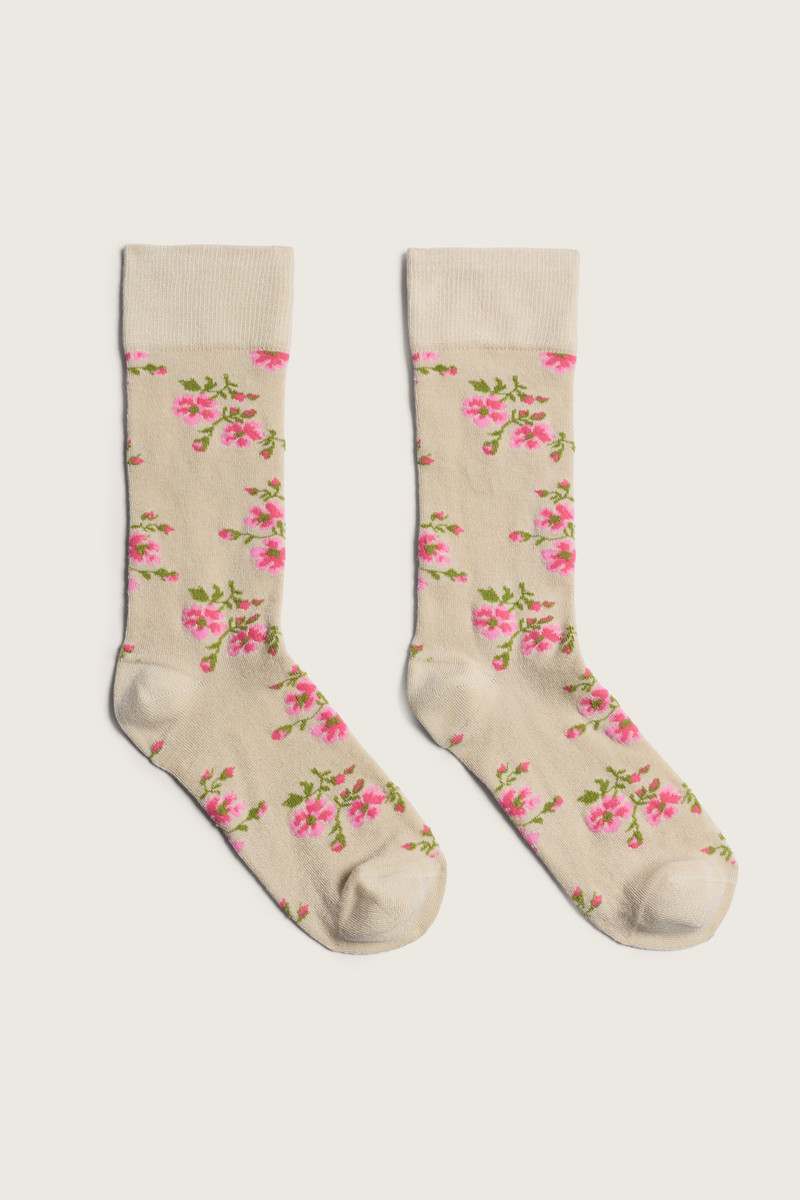 Tiny Flower Jacquard Ankle Socks 1