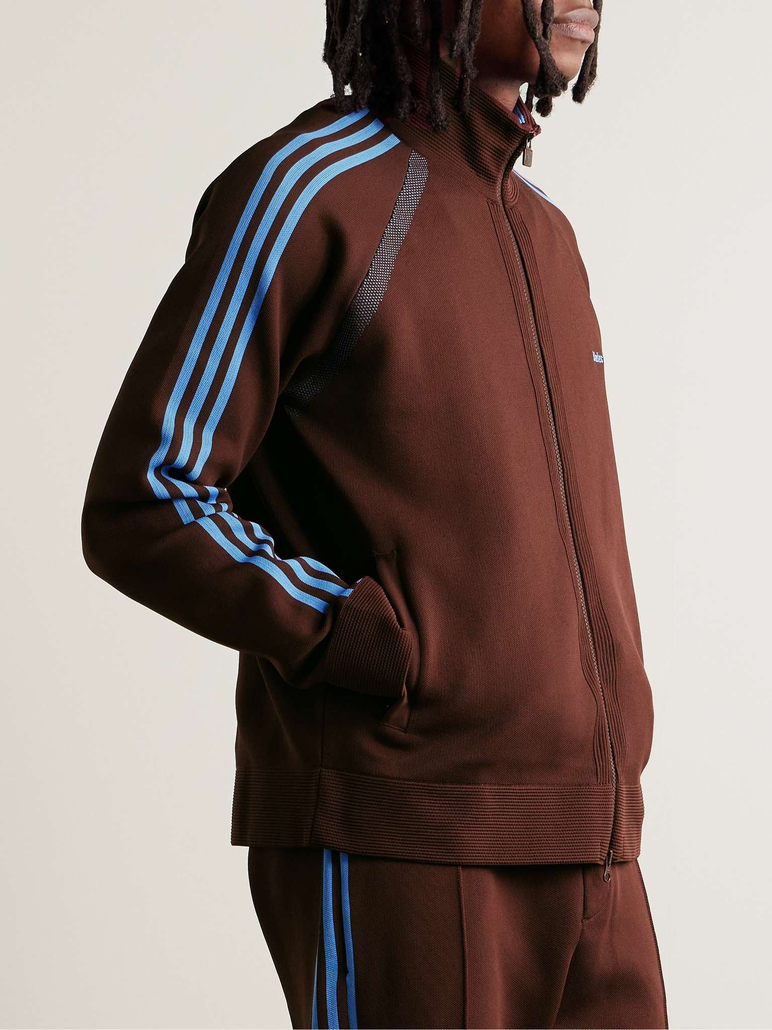 + Wales Bonner Logo-Embroidered Striped Recycled Knitted Track Jacket - 3