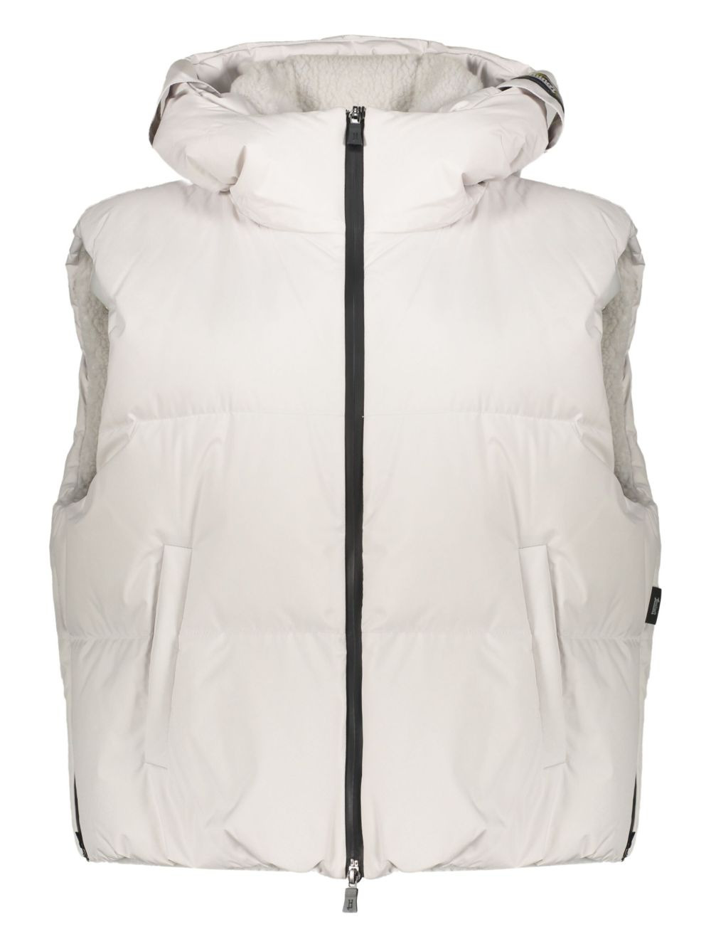 hooded quilted gilet - 1