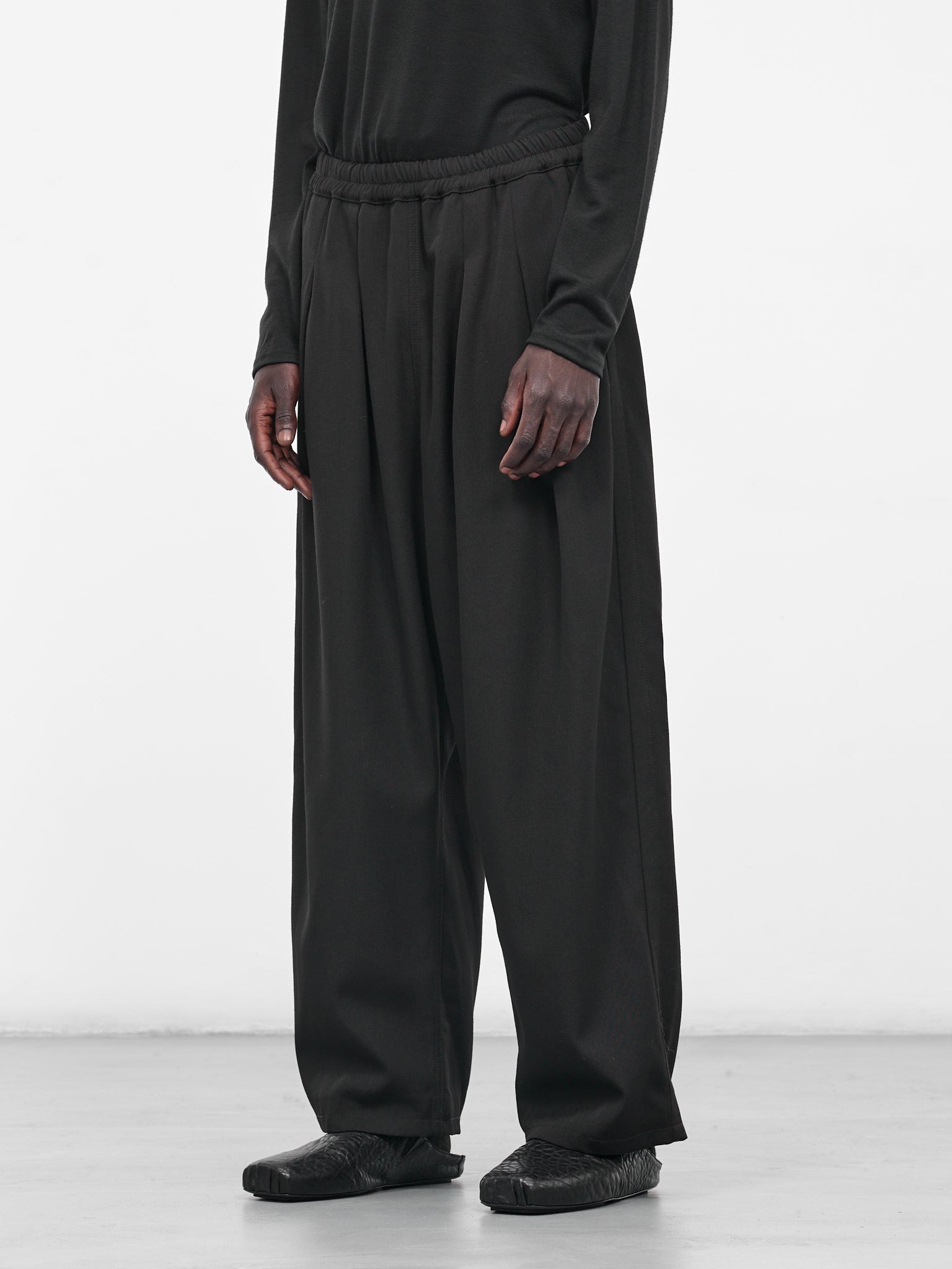 Baggy Wool Pleated Sweatpants - 2