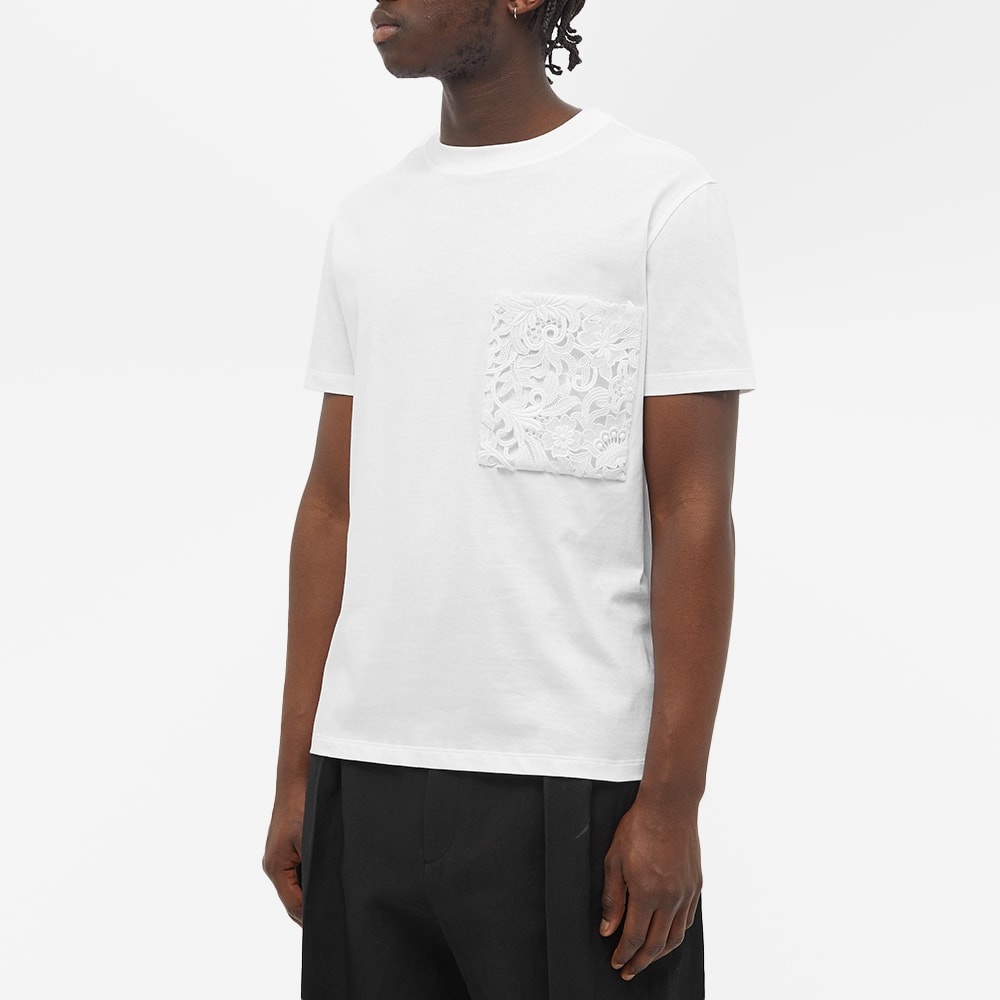 Valentino Macrame Back Logo Pocket Tee - 4