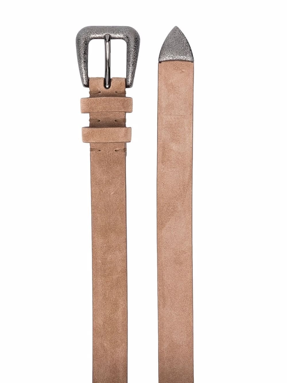 leather buckle belt - 2