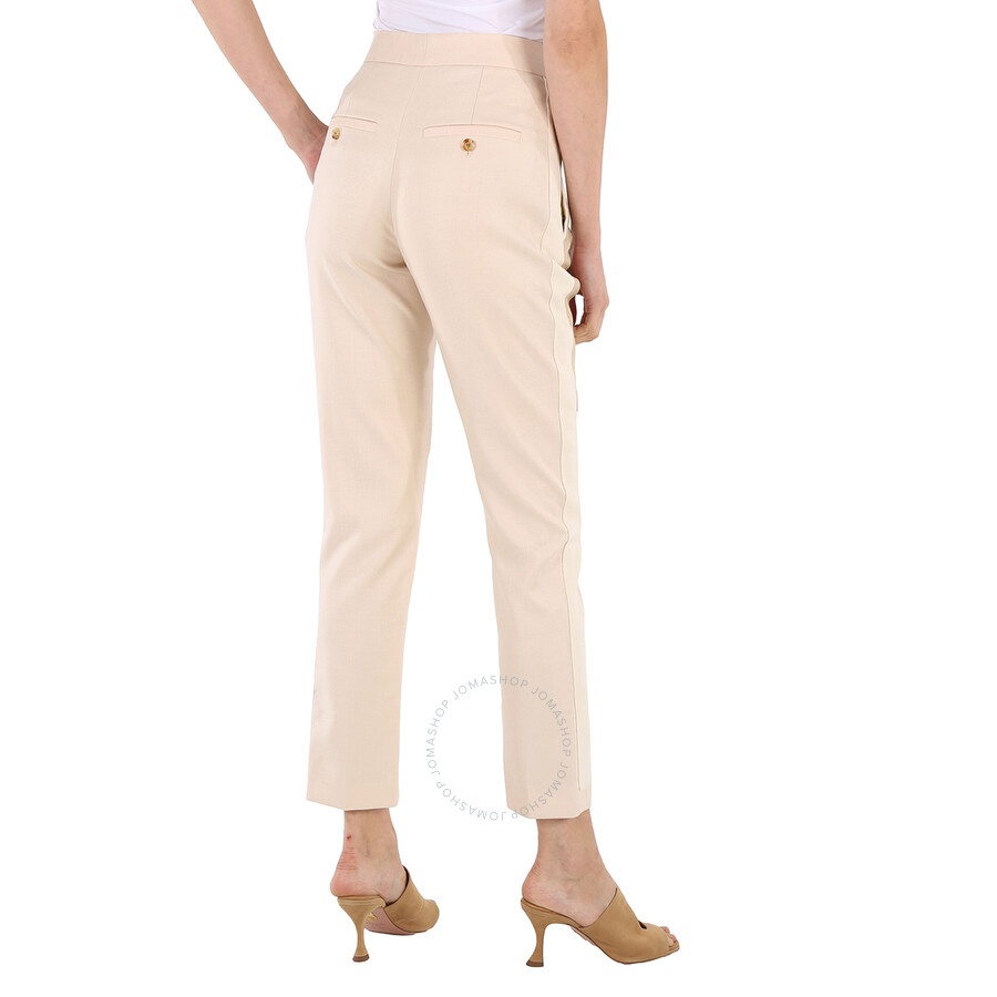 Burberry Ladies Buttermilk Tailored Trousers - 6