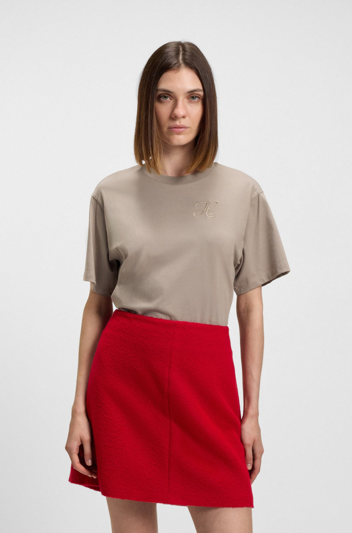 RELAXED-FIT T-SHIRT IN COTTON JERSEY WITH EMBROIDERED MONOGRAM - 2
