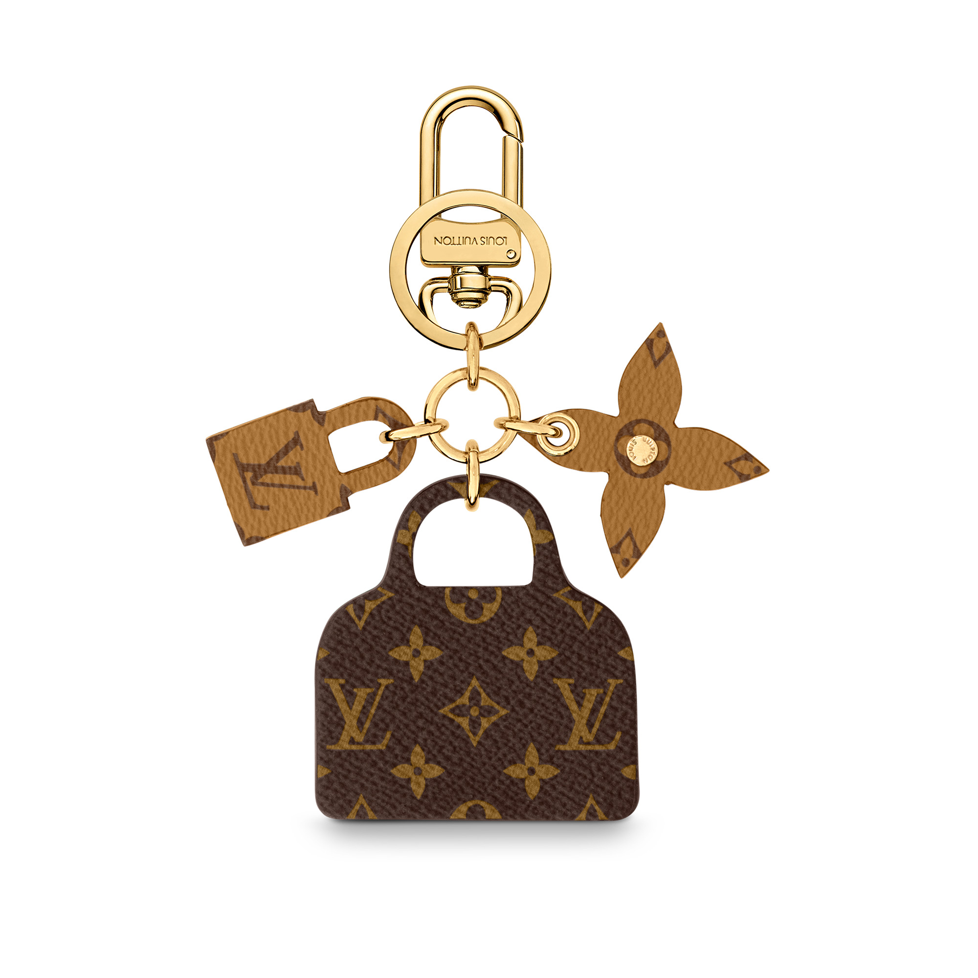 Louis Vuitton Monogram Reverse Key Holder and Bag Charm Monogram Reverse Metal & Monogram Canvas