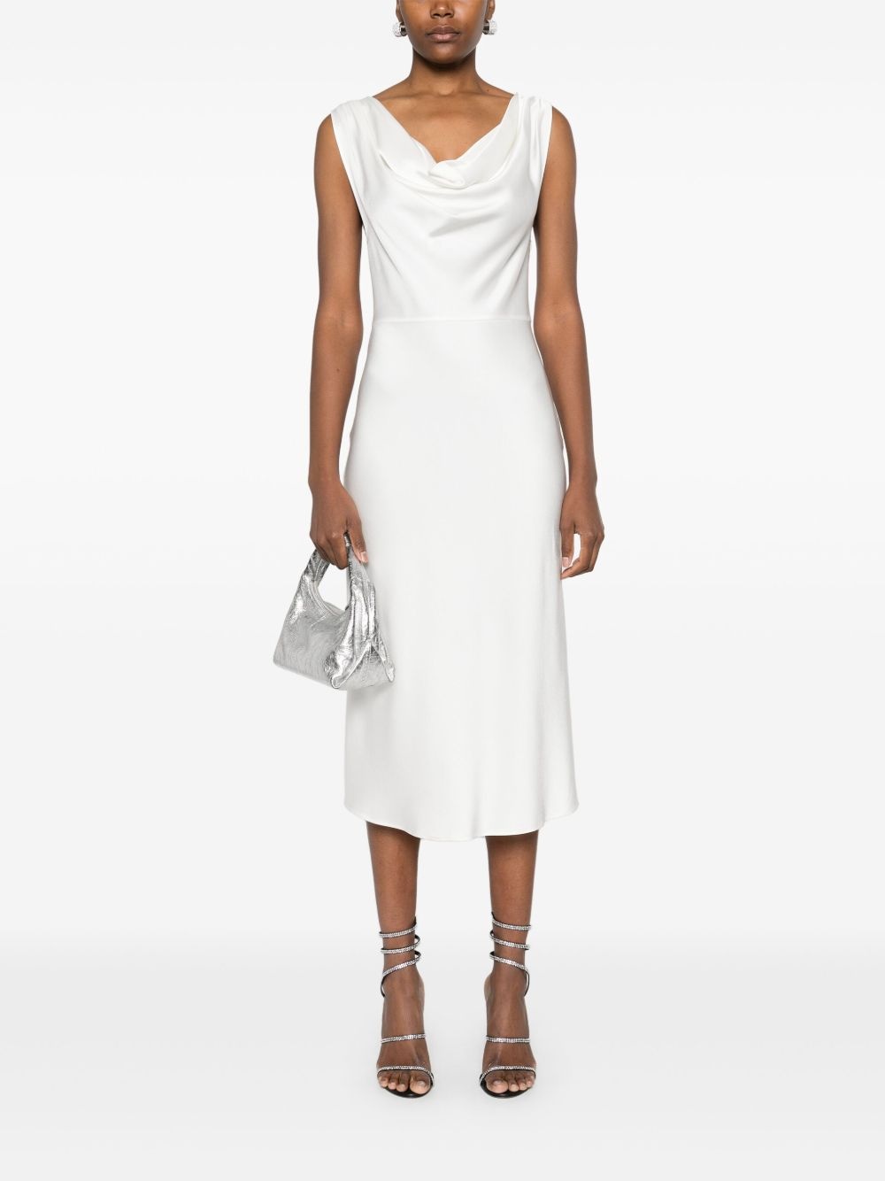 cowl-neck midi dress - 2