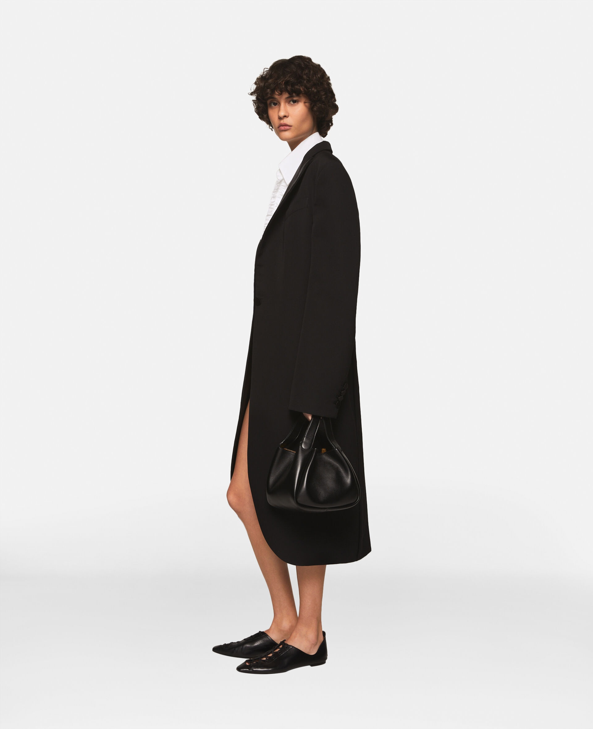 Peak Lapels Wool Coat - 3