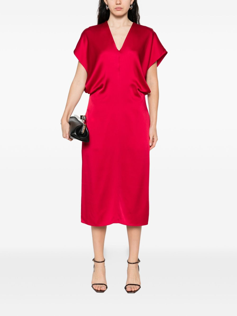 satin midi dress - 2