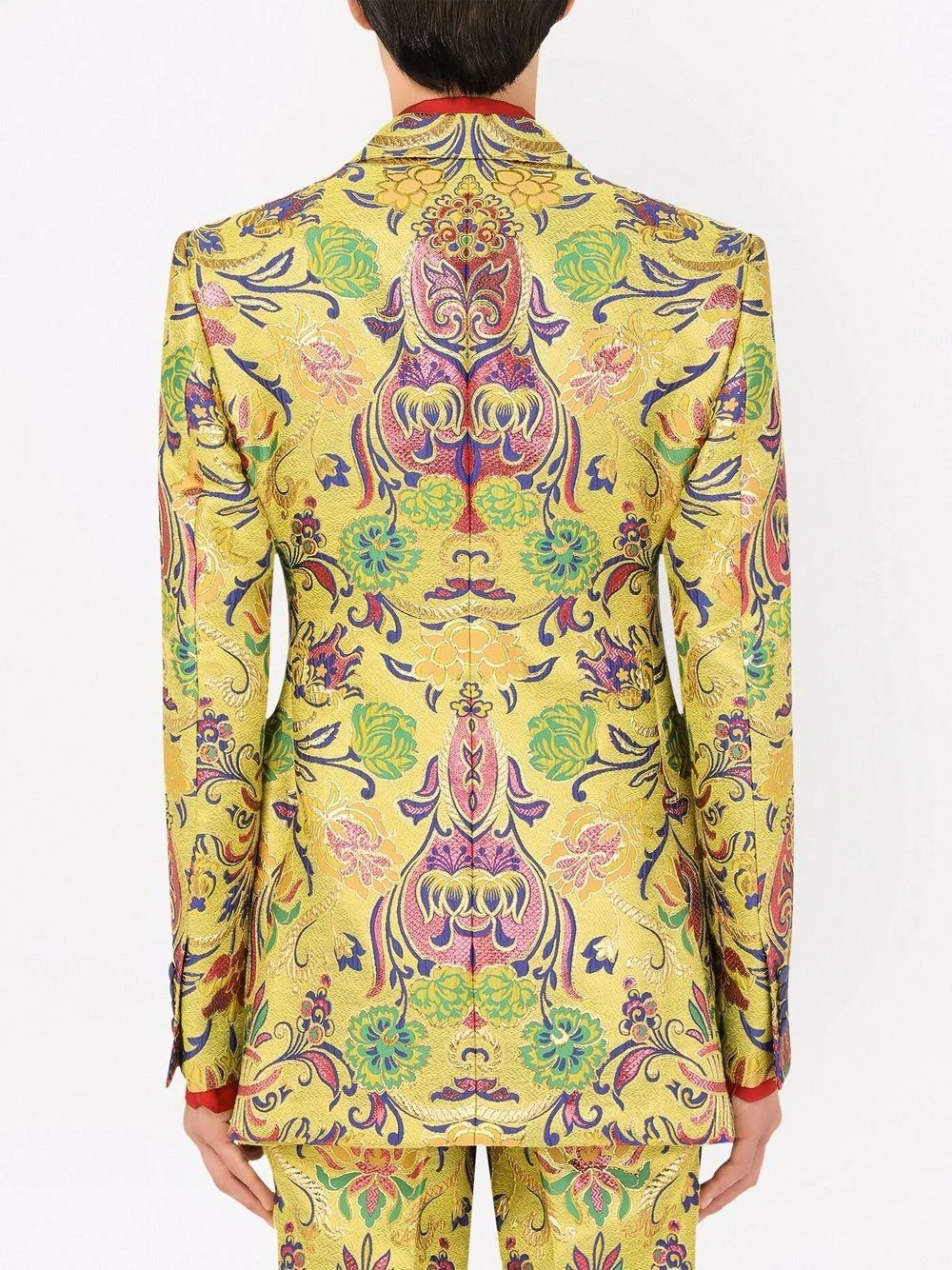 patterned jacquard suit jacket - 4