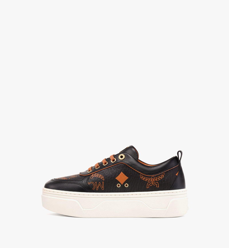 MCM Skyward Platform Sneakers in Maxi Visetos outlook