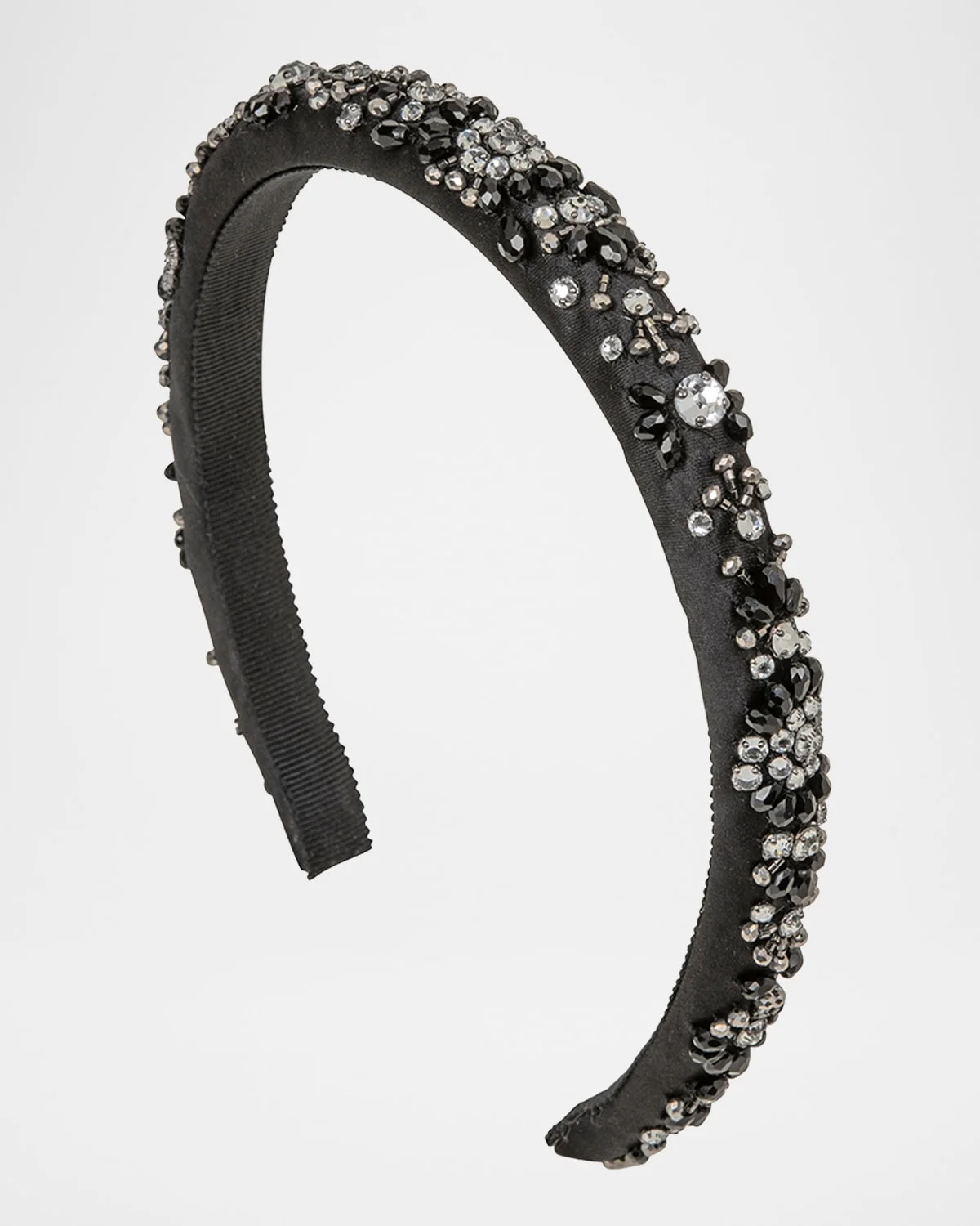 Charna Embellished Silk Headband - 1