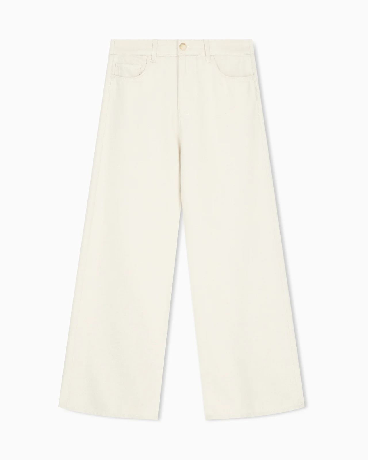 REGULAR FIT FIVE-POCKET PANTS IN COTTON AND VISCOSE DRILL - 1