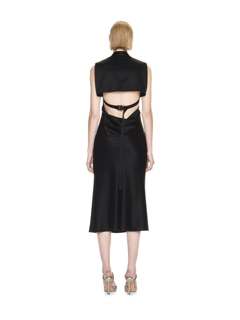 Satin Buckle Long Dress 4