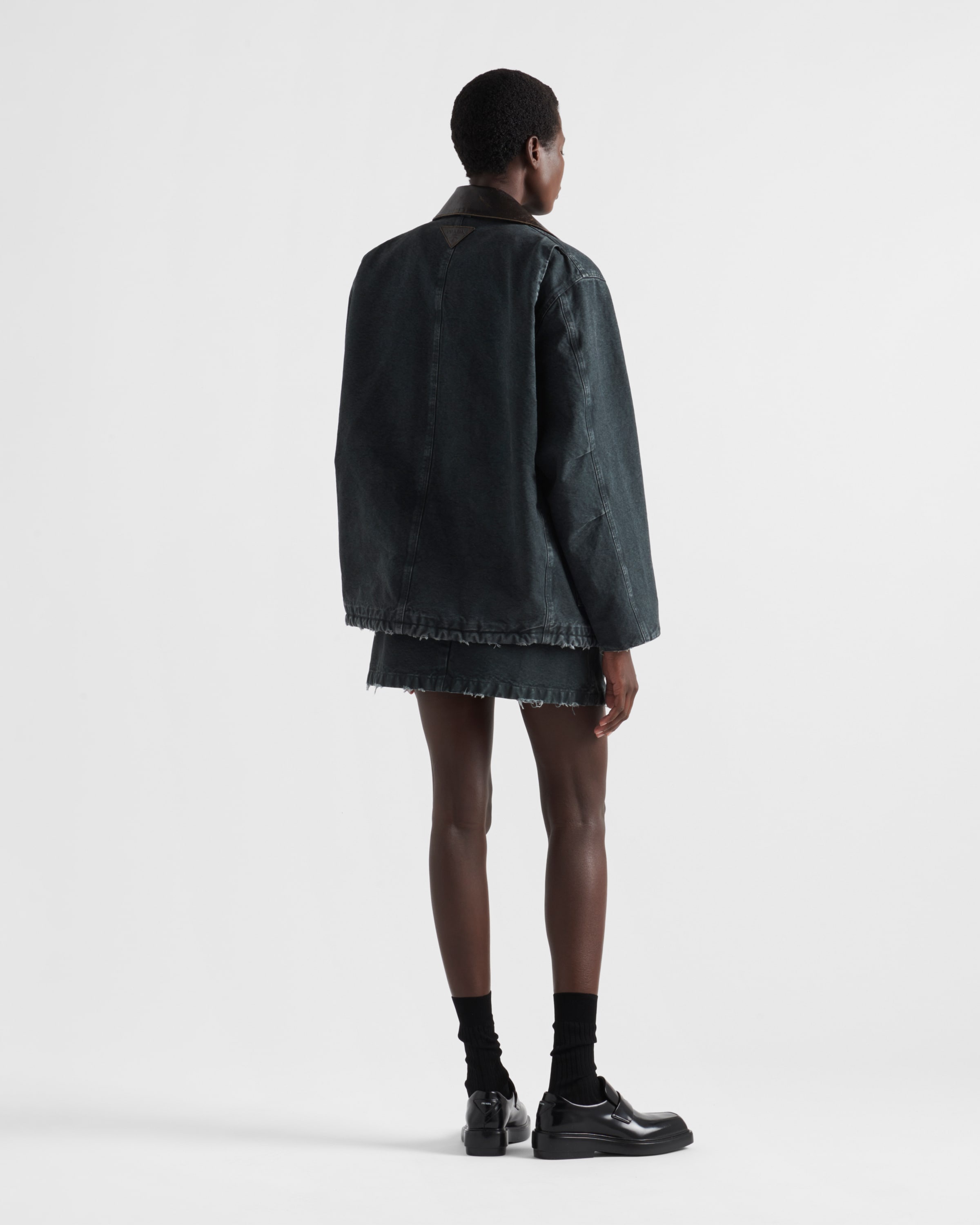 Canvas miniskirt - 5