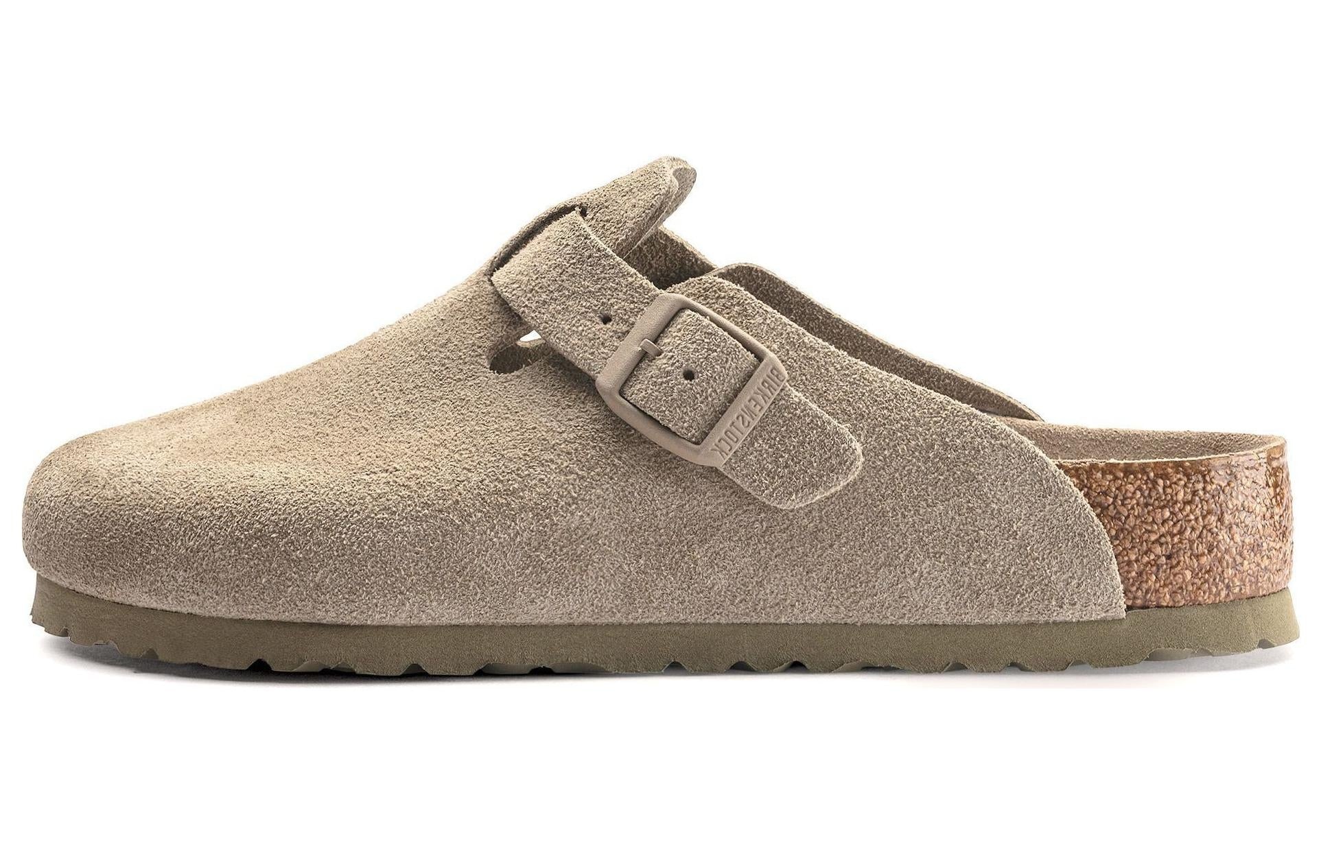 Birkenstock Boston Soft Footbed Narrow 'Suede Faded Khaki' 1019108 - 2