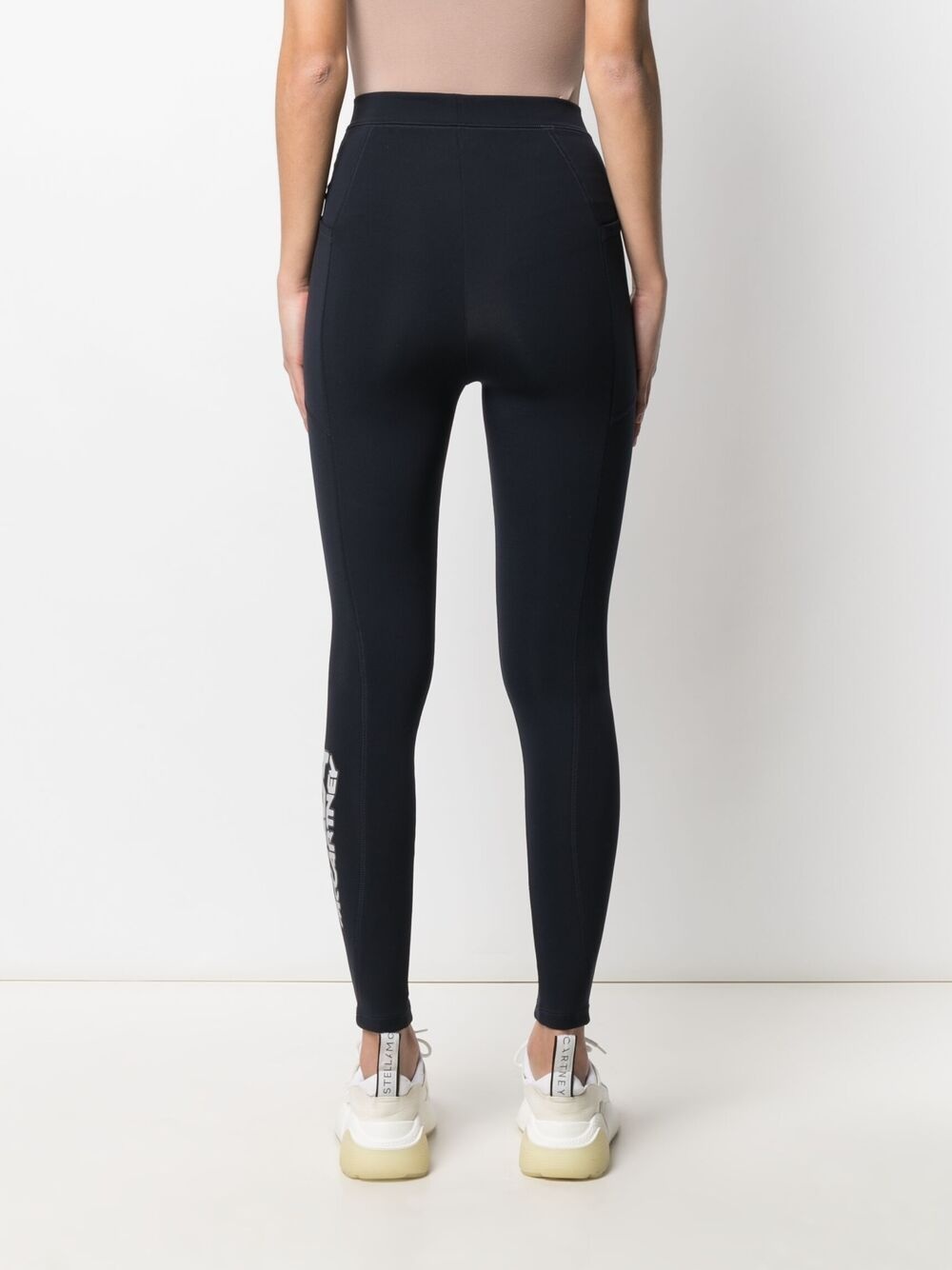 logo-print scuba leggings - 4