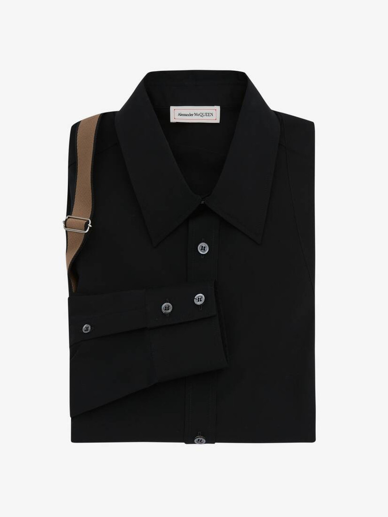 Alexander Mcqueen Signature Harness Shirt in Black/beige 5