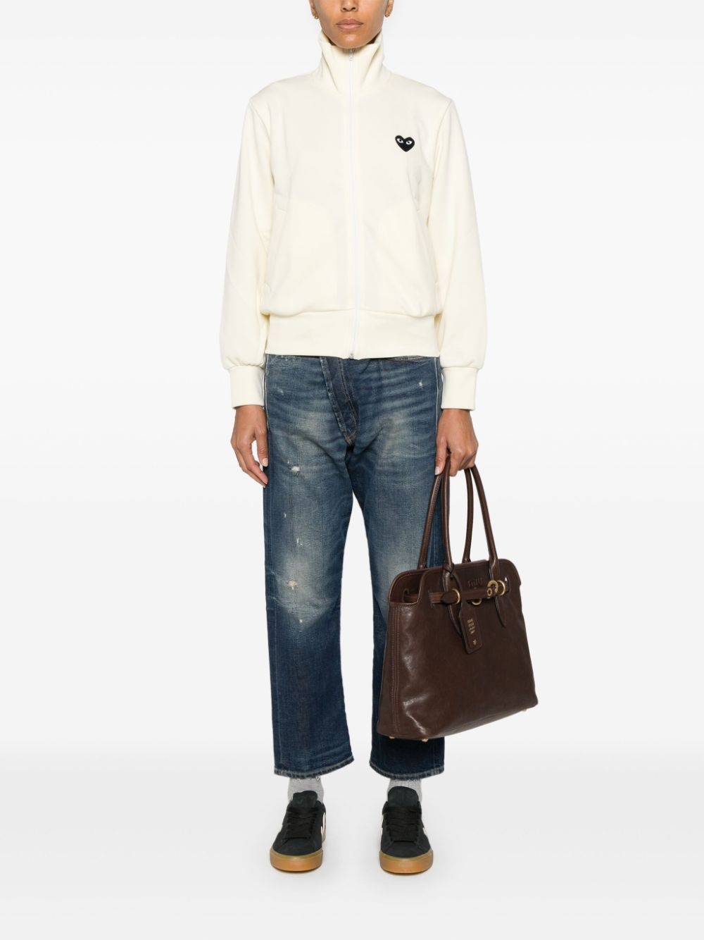 signature heart-patch sweatshirt - 2