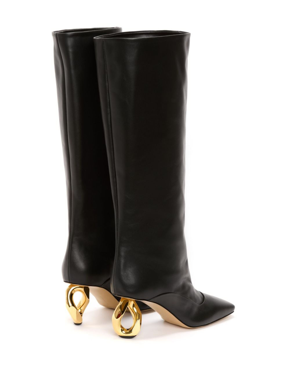 Chain Heel 75mm leather boots - 3