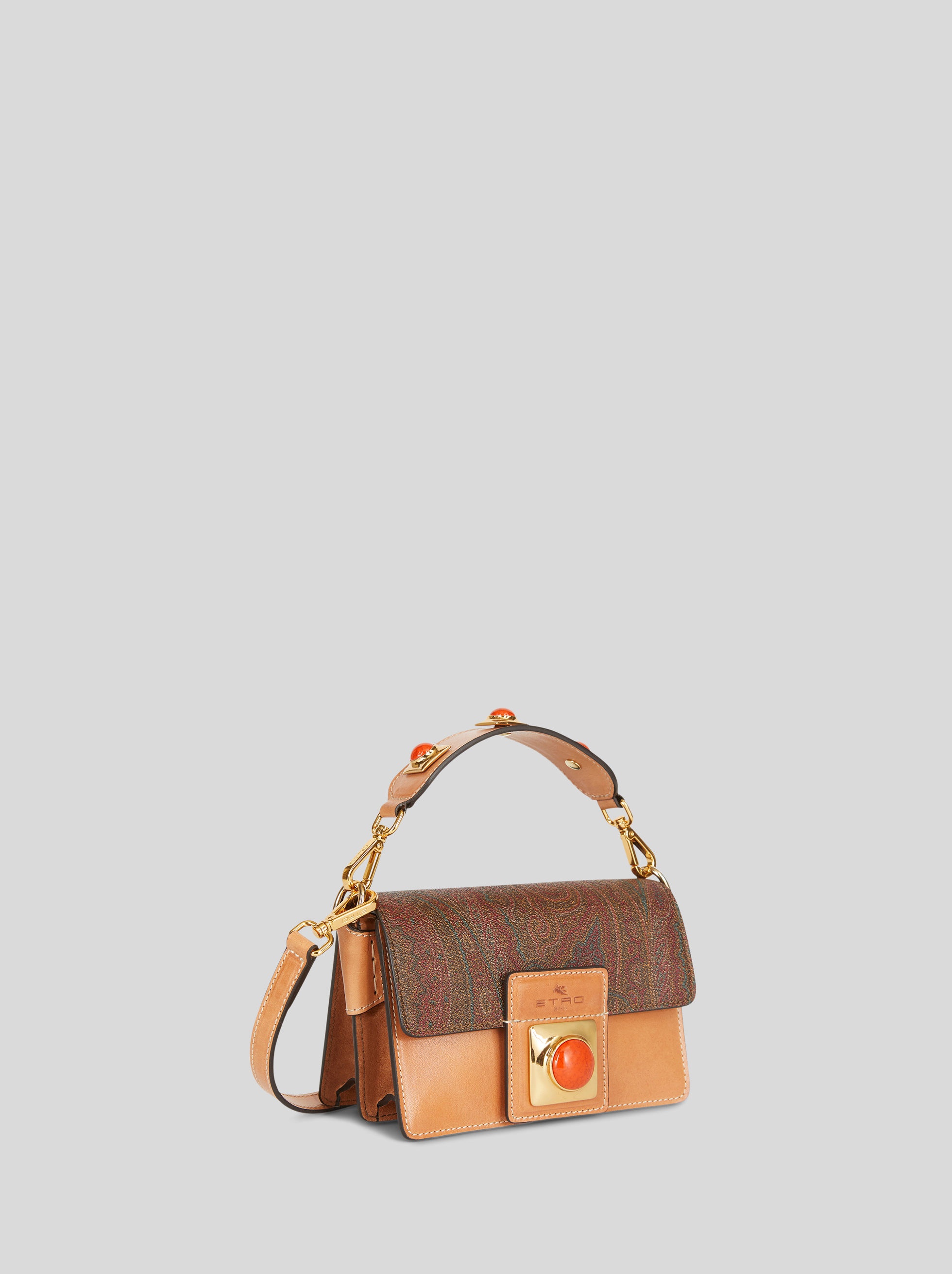CROWN ME PAISLEY AND CORAL STONE SHOULDER BAG - 5