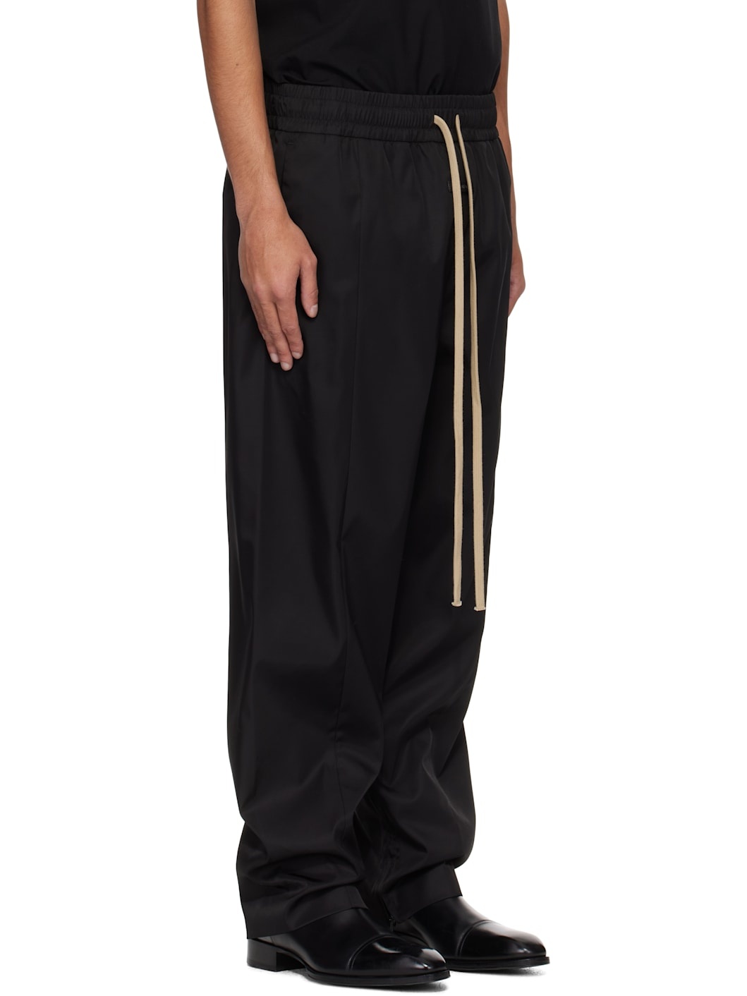 Black Center Seam Track Pants - 2