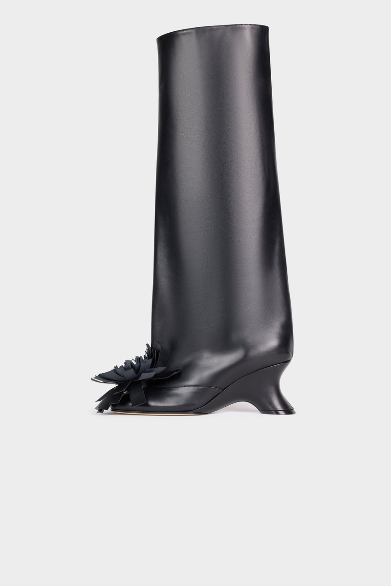 CHRISTY BOOTS WITH POM-POMS BLACK 1