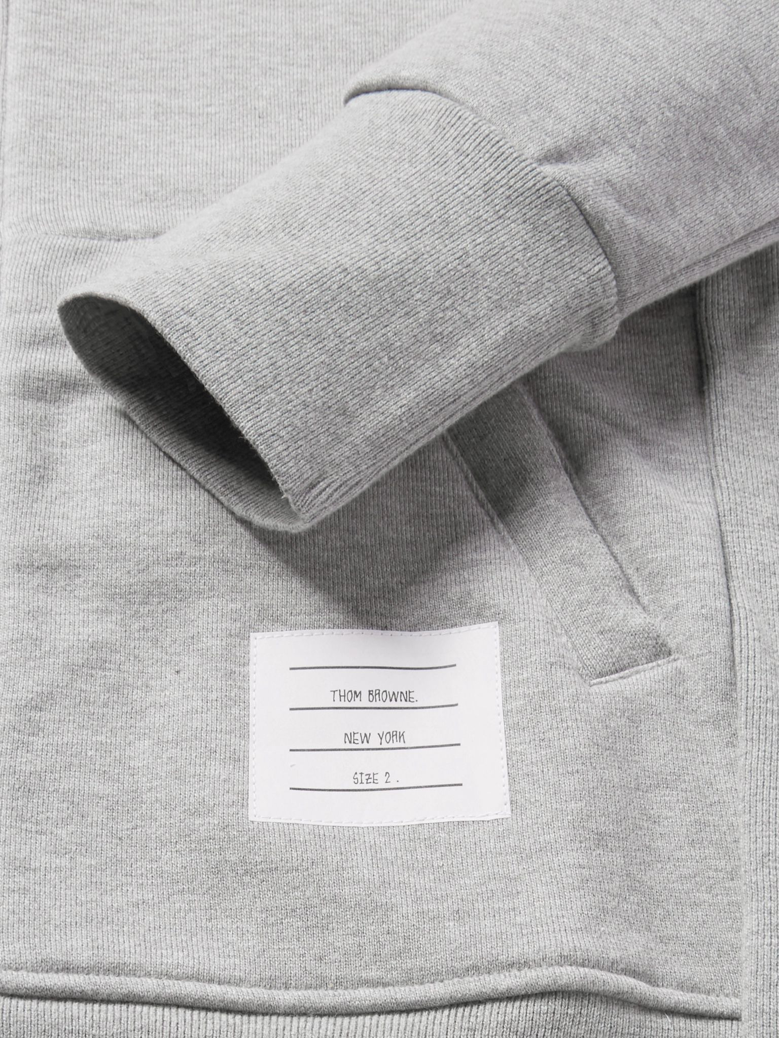 Striped Loopback Cotton-Jersey Zip-Up Hoodie Gray - 5