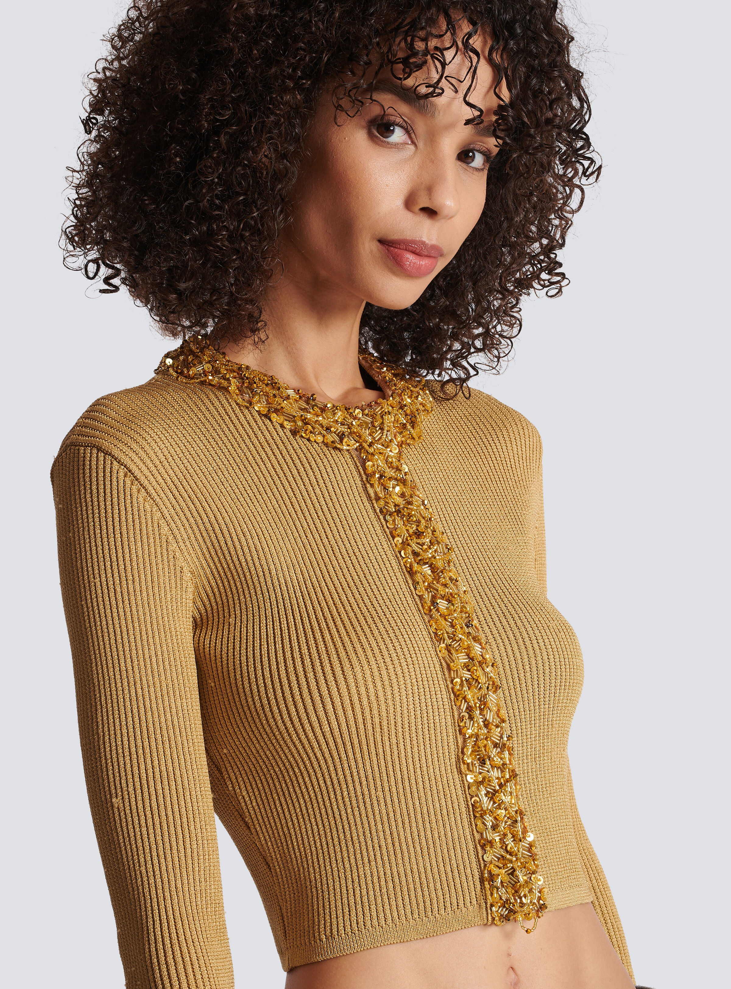 Embroidered knit cardigan - 6
