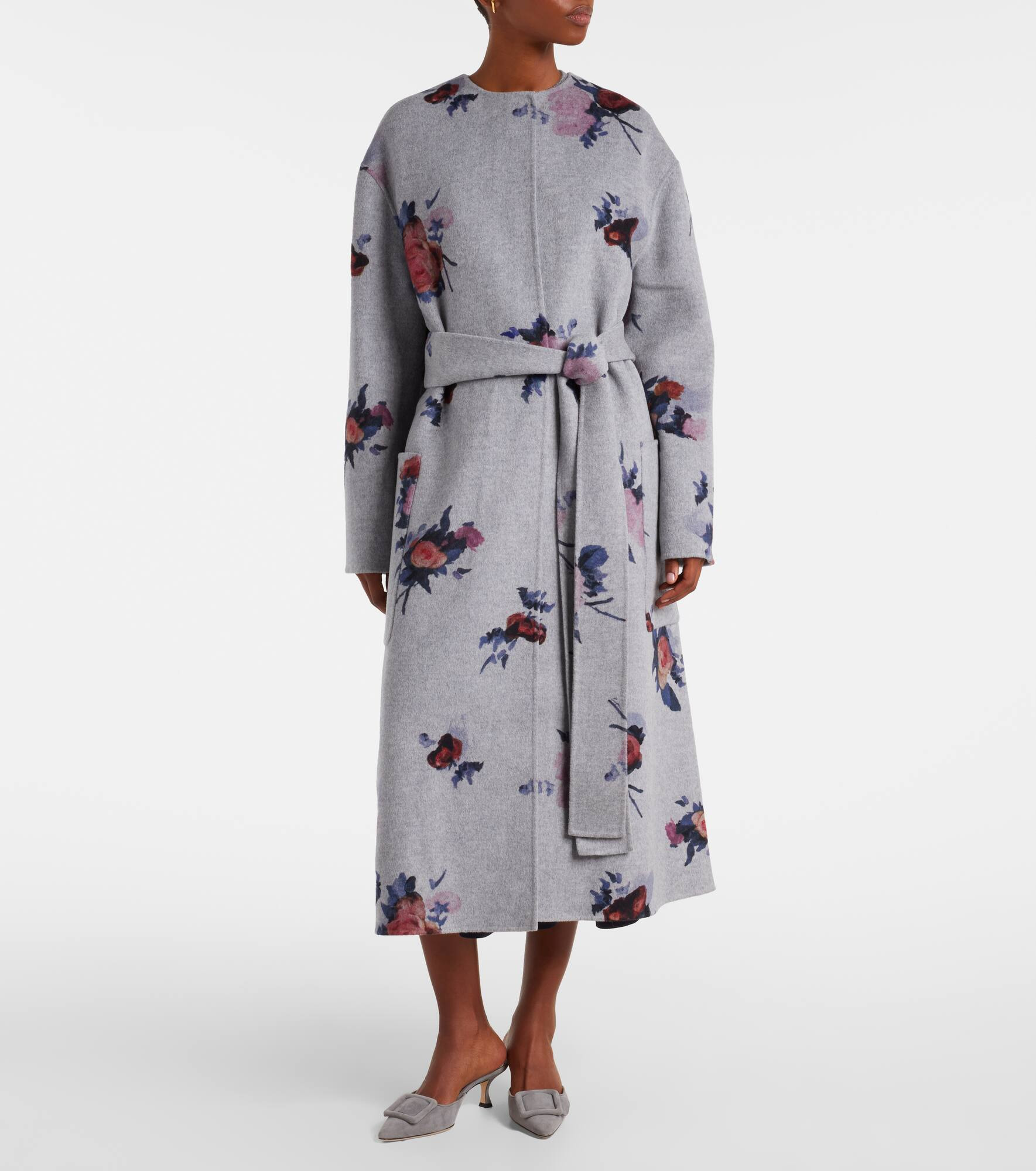 Floral wool coat - 7