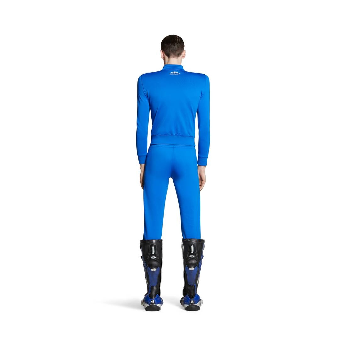 Low-waist Fitted Pants in Blue - 4