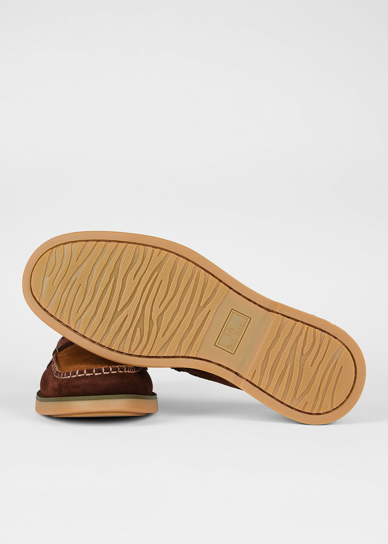 Paul Smith Brown Suede 'Tristain' Loafers outlook