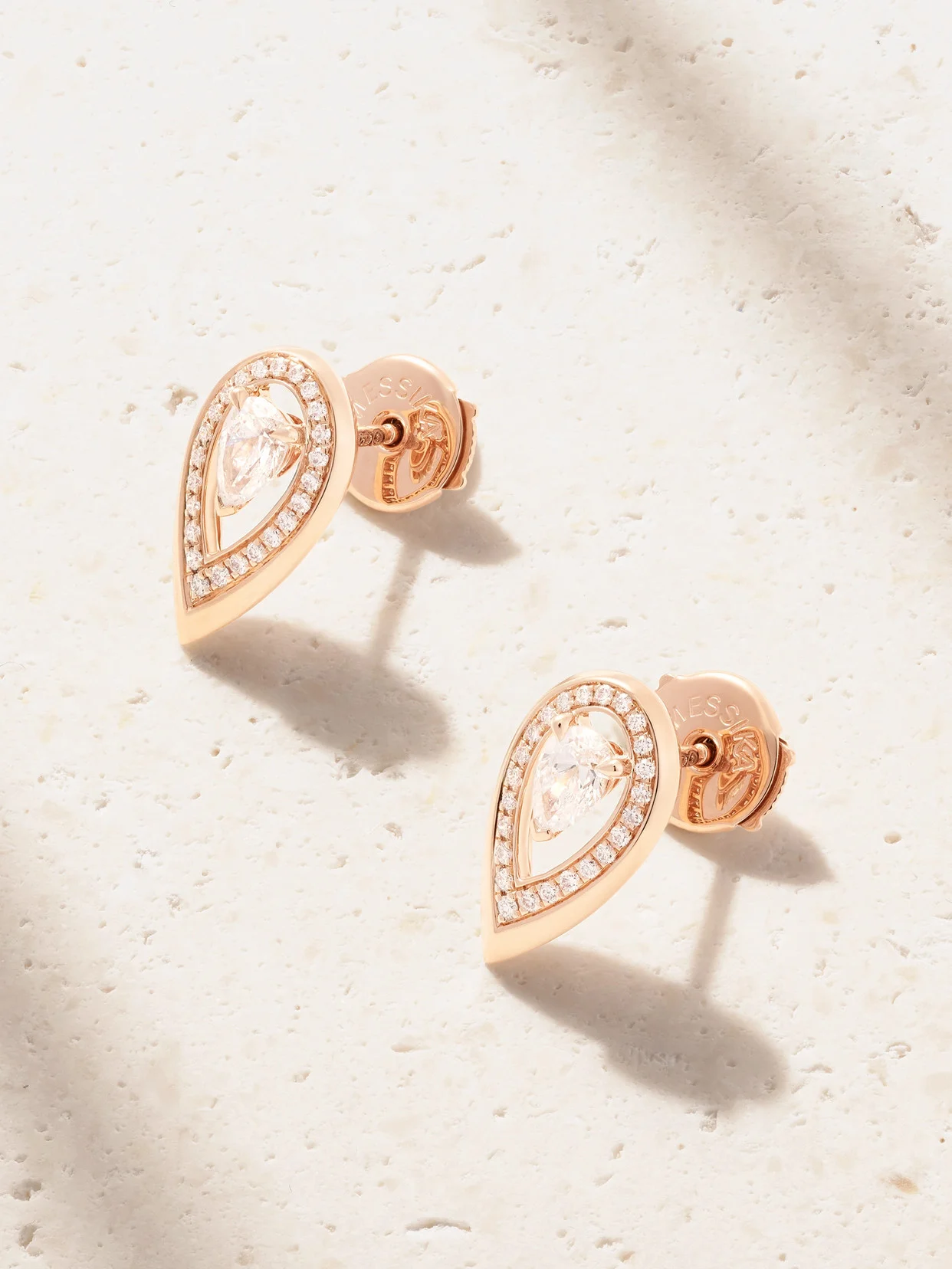 Firey 18-karat Rose Gold Diamond Earrings - 1