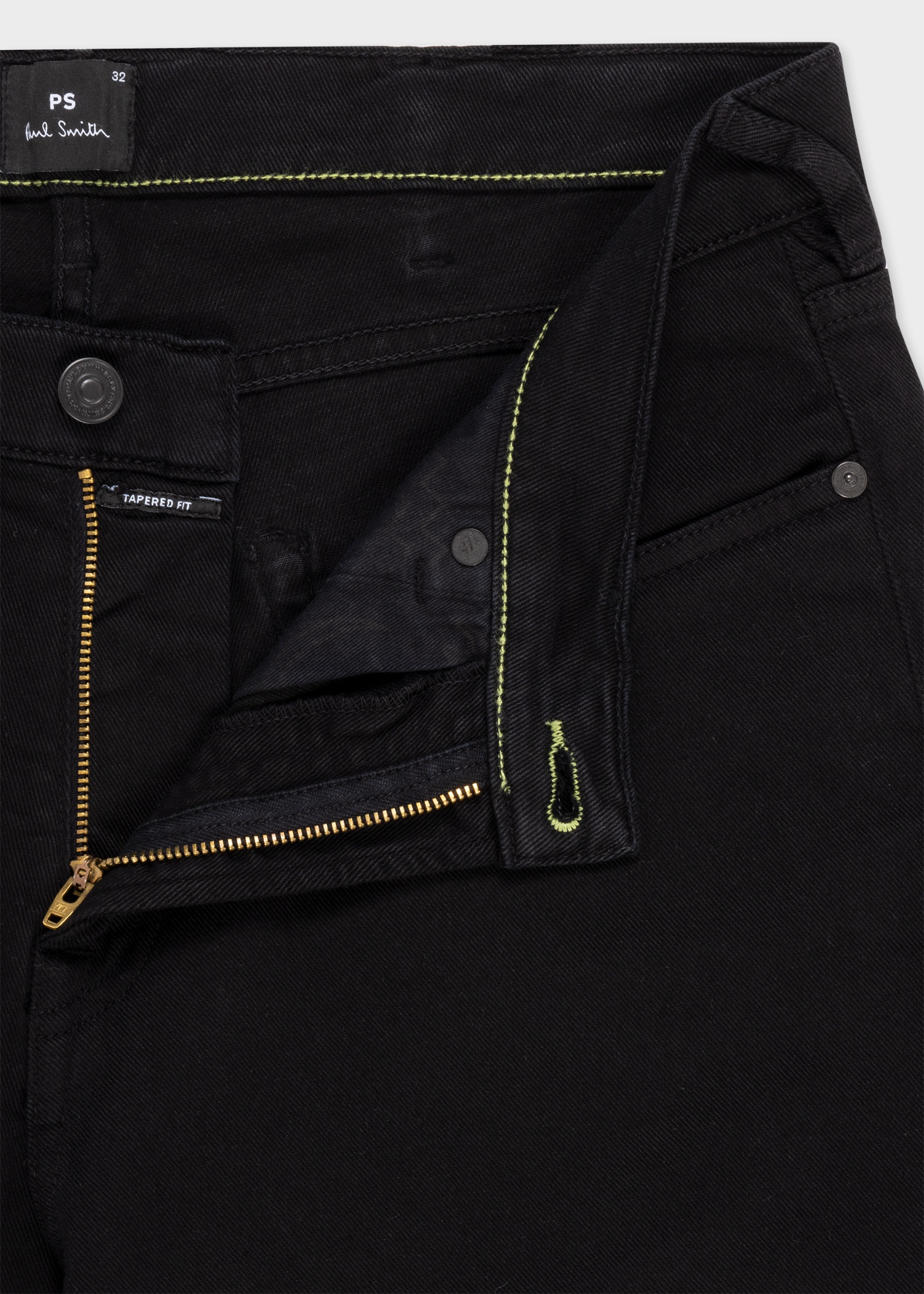 Tapered-Fit Black Garment-Dye Jeans - 6