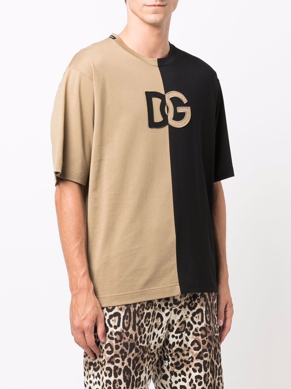 two-tone logo T-shirt - 3