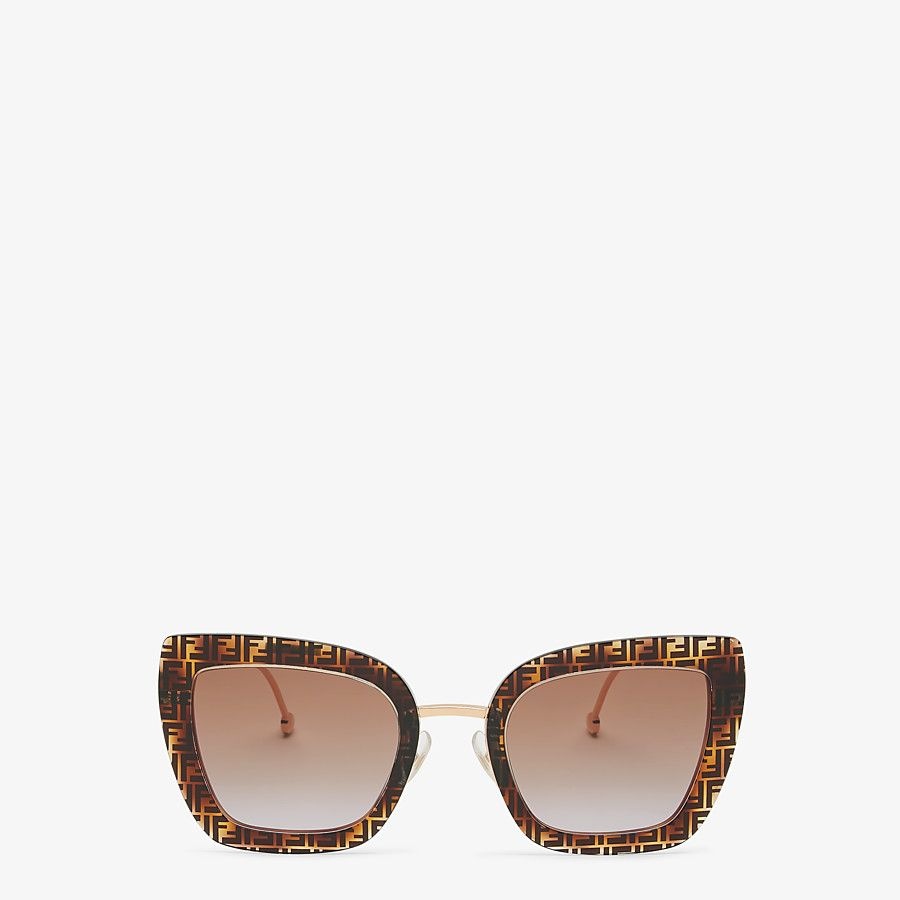 FF Havana acetate and metal sunglasses - 1