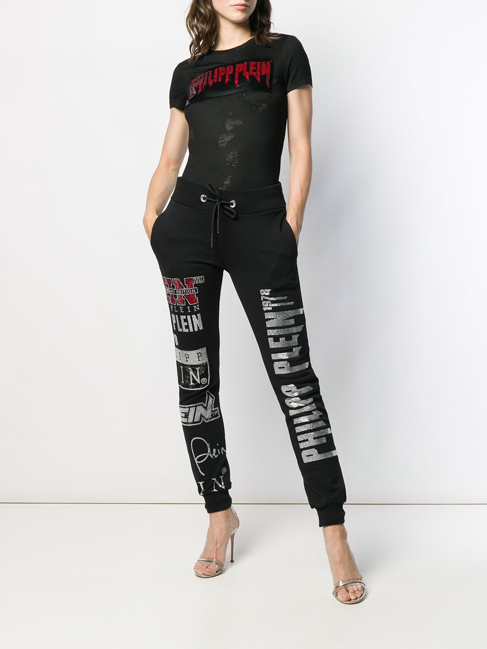 distressed logo T-shirt - 2