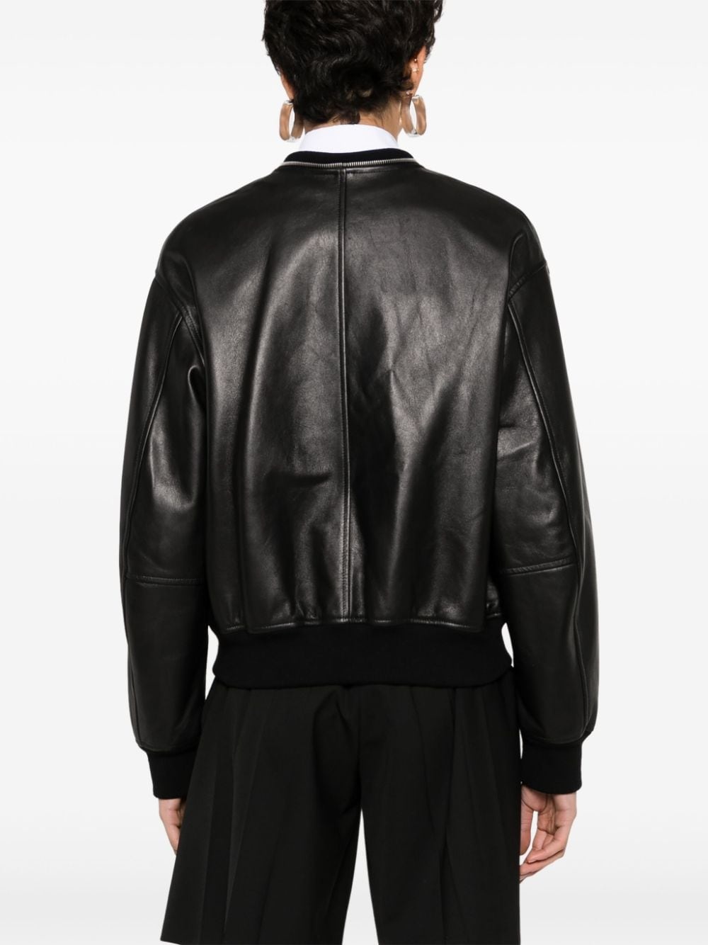 leather bomber jacket - 4