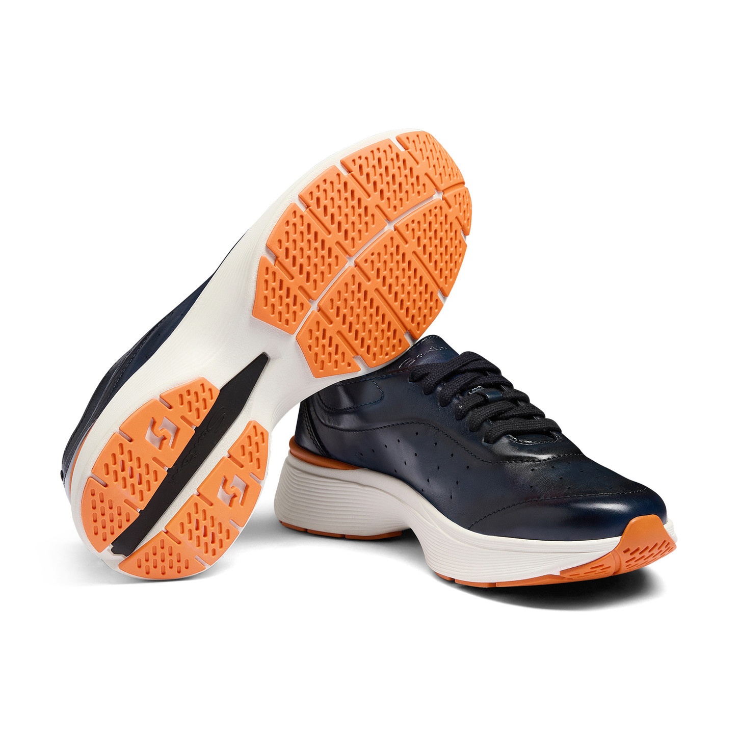 Men's blue leather Bounce sneaker - 4