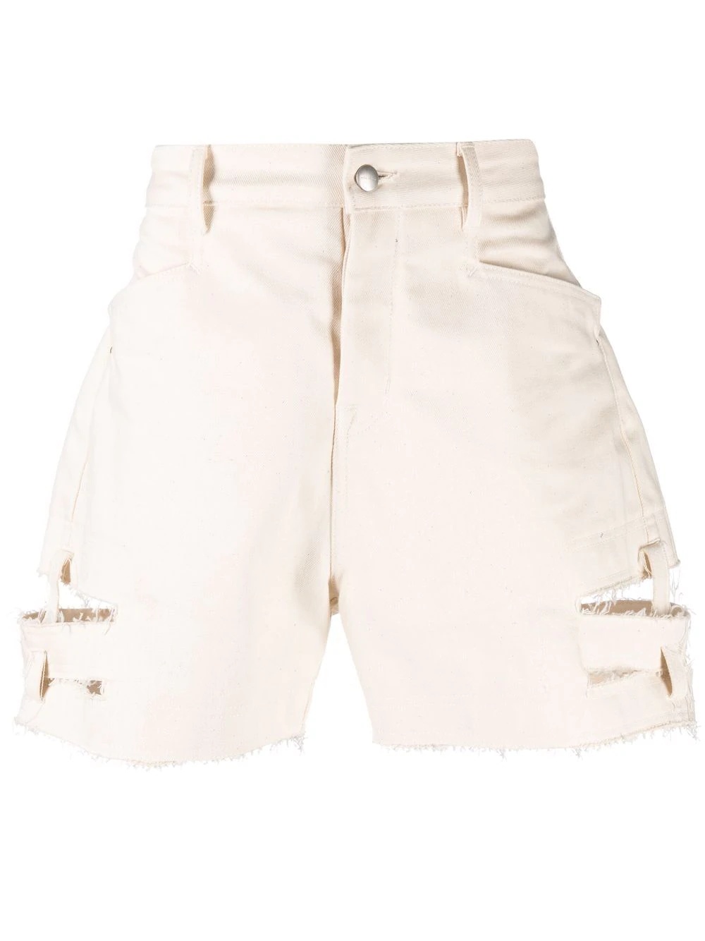 distressed cut-off shorts - 1